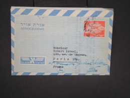 ISRAEL - Aérogramme De Jérusalem Pour Paris En 1952 - à Voir - Lot P7609 - Storia Postale