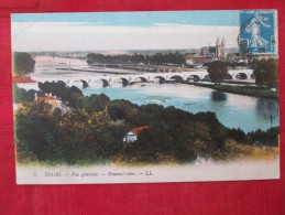 Delcampe - TOURS (Indre Et Loire) Vue Générale Pont En Couleur Timbrée 1926 - Puentes