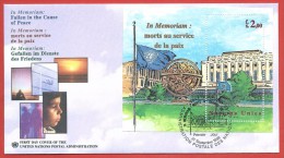 ONU GINEVRA FDC - 1999 - In Memoria Dei Caduti Per La Pace - 2,00 Fr. - Michel NT-GE BL12 - FDC