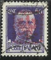 OCCUPAZIONE ITALIANA ITALY OVERPRINTED SOPRASTAMPATO ITALIA 1944 LUBIANA TEDESCA GERMAN OCCUPATION CENT.50c USATO USED - Duitse Bez.: Ljubljana