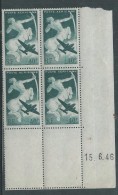 France P. A. N° 16 XX Sagittaire En Bloc De 4 Coin Daté Du 15 . 6 . 46,  Sans Charnière, TB - Airmail