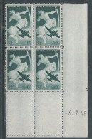 France P. A. N° 16 XX Sagittaire En Bloc De 4 Coin Daté Du 3 . 7 . 46,  Sans Charnière, TB - Airmail