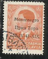 MONTENEGRO 1941 SOPRASTAMPATO 50 P NON EMESSO NOT ISSUE USATO USED OBLITERE´ - Montenegro
