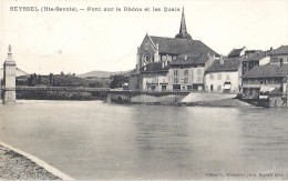 SEYSSEL PONT SUR LE RHONE VOYAGEE 1913 - Seyssel