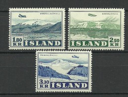 ISLAND 1952 Flugzeuge Michel 278 - 280 * - Unused Stamps