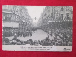 ORLEANS (loiret) Fête De Jeanne D'Arc Honneur Par L'armée Le Défilé Animée Vue Rare Tabac Hôtel - Inwijdingen