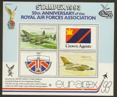 STAMPEX 1993 50th Anniversary Of The ROYAL AIR FORCES ASSOCIATION - Erinnophilie