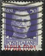 MONTENEGRO 1941 IMPERIALE SOPRASTAMPATO D´ITALIA ITALY OVERPRINTED CENT. 50 C USATO USED OBLITERE´ - Montenegro