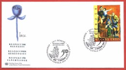 ONU GINEVRA FDC - 2000 - Rispetto Per I Rifugiati - 0,80 Fr. - Michel NT-GE 407 - FDC