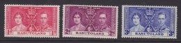 Basutoland 1937 Mi. 15-17  George VI. Coronation Complete Set MH* - 1933-1964 Kronenkolonie