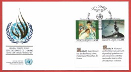 ONU GINEVRA FDC - 1989 - Dichiarazione Dei Diritti Dell´Uomo - 0,35 + 0,80 Fr. - Michel NT-GE 180b-181b - FDC