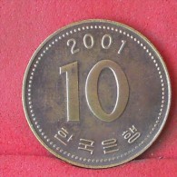 KOREA SOUTH  10  WON  2001   KM# 33,2  -    (Nº12135) - Korea (Zuid)