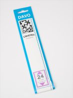DAVO CRISTAL STROKEN MOUNTS C24 (215 X 28) 25 STK/PCS - Buste Trasparenti