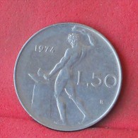 ITALY  50  LIRE  1974   KM# 95,1  -    (Nº12145) - 50 Liras