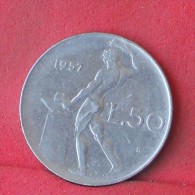 ITALY  50  LIRE  1957   KM# 95,1  -    (Nº12146) - 50 Lire