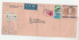 1972 Air Mail REGISTERED Karimganjcour INDIA COVER Multi  Stamps To GB  Airmail Label - Brieven En Documenten