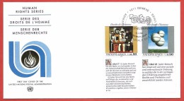 ONU GINEVRA FDC - 1993 - Dichiarazione Dei Diritti Dell´Uomo - 0,50 + 0,90 Fr. - Michel NT-GE 233b-234b - FDC