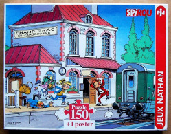 PARFAIT ETAT Et COMPLET Avec Son Poster > PUZZLE 150 Pièces, Nathan, 1994 > SPIROU : Le Grand Départ (Tome & Janry) - Puzzels