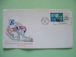 United Nations - New York 1970 Special Cover London Stamp Expo - Mekong River Electricoty Map - Freedom And Progress ... - Lettres & Documents