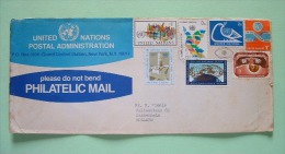 United Nations - New York 1977 Cover To Holland - Dove Peace Building World Map Hands Horse - Cartas & Documentos