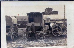 MERY SUR OISE 1914 LES ROULOTTES CP PHOTO ORIGINALE - Mery Sur Oise