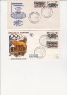 MAURITANIE - 2  FDC PROPAGANDE J.O. TOKYO  N° 154 A -154-B - 154 C - 154 D .TB  COTE +DE 50 € - Mauretanien (1960-...)