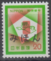 Specimen, Japan Sc1119 Postal Code System, Mailbox, Boîte Aux Lettres - Postleitzahl