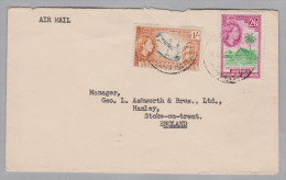 Britisch Salomon Islands 19??-11-06 Brief Nach Hanley GB - Salomonseilanden (...-1978)