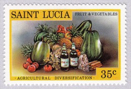 Saint Lucia 1979 Agriculture Fruit Vegetables MH - St.Lucia (1979-...)