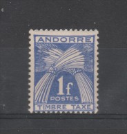 Andorre 1946 TAXE  N° 33  Neuf XX (sans Trace De Charn.) - Unused Stamps