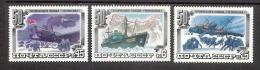 Polar Philately, Ships 1984 USSR MNH 3 Stamps Mi 5376-78  50th Anniv. Of Chelyuskin´s Voyage.CV 2,0 € - Arctic Expeditions