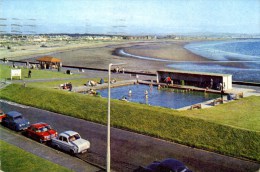SOUTH BEACH - TROON, AYRSHIRE - Showing Old Cars And Swimming Pool - Postally Used 1970 - Ayrshire
