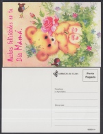 2001-EP-33 CUBA 2001. Ed.57zb. MOTHER DAY SPECIAL DELIVERY. POSTAL STATIONERY. OSO. BEAR. FLORES. FLOWERS. USED. - Cartas & Documentos