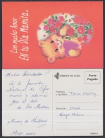 2001-EP-38 CUBA 2001. Ed.57y. MOTHER DAY SPECIAL DELIVERY. POSTAL STATIONERY. OSO. BEAR. FLORES. FLOWERS. USED. - Lettres & Documents