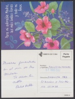 2001-EP-40 CUBA 2001. Ed.57x. MOTHER DAY SPECIAL DELIVERY. POSTAL STATIONERY. MARIPOSAS. BUTTERFLIES. FLORES. FLOWERS. U - Covers & Documents