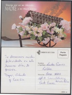 2001-EP-64 CUBA 2001. Ed.57f. MOTHER DAY SPECIAL DELIVERY. POSTAL STATIONERY. FLORERO DE ROSAS. FLORES. FLOWERS. USED. - Brieven En Documenten