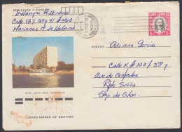 1984-EP-66 CUBA 1981. Ed.195g. POSTAL STATIONERY. ENTERO POSTAL. J. MARTI. HOTEL JAGUA. C. CLASIF HABANA. USED. - Storia Postale