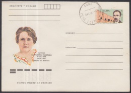 1986-EP-111 CUBA 1986. Ed.200a. POSTAL STATIONERY. MARTIRES DEL MONCADA. HAYDEE SANTAMARIA. ZONA POSTAL I. USED. - Briefe U. Dokumente