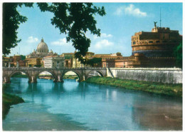 # CARTOLINA LAZIO ROMA – PONTE E CASTEL SANT’ANGELO VIAGGIATA 1969 VERSO VIU’ (TORINO) – INDIRIZZO OSCURATO PER PRIVACY - Castel Sant'Angelo
