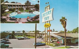 Phoenix Arizona, Desert Sky Hotel Lodging, Motel Sign, Auto, C1970s Vintage Postcard - Phönix