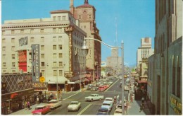 Phoenix Arizona, Central Avenue Street Scene, Business District, Hotel, Shoe Store, Auto, C1950s Vintage Postcard - Phönix