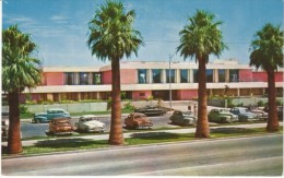 Phoenix Arizona, Phoenix Public Library Building, Autos, C1950s Vintage Postcard - Phönix