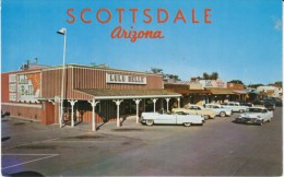 Scottsdale Arizona, Lulu Belle Restaurant & Bar, Auto, Street Scene, C1950s Vintage Postcard - Scottsdale