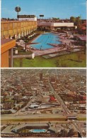 Tucson Arizona, Desert Inn Lodging Motel, Aerial View Of Tucson, C1960s Vintage Postcard - Tucson