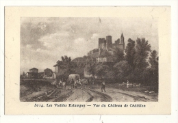 Cp, 91, Vue Du Château De Châtillon (Les Vieilles Estampes) - Autres & Non Classés