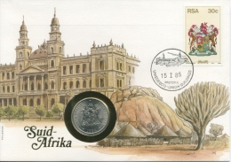 Südafrika 1985 Numisbrief Mit 50 Cents 1984 (G7370) - Brieven En Documenten