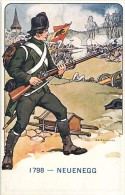 Réf : D-15-2445 : SOLDAT SUISSE  A TRAVERS LES AGES DER SCHWEIZER -SOLDAT IM LAUFE DER JAHRHUNDERTE   1798 PAR ELZINGRE - Avers