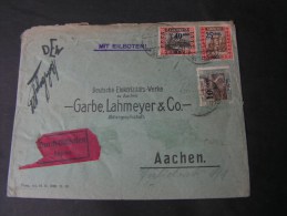 == Saar Express Cv, 1921 - Lettres & Documents