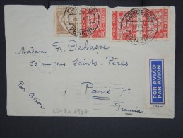 PORTUGAL -Enveloppe ( Ouverte) De Peniche Poir Paris En 1937 Par Avion ( étiquette) - Aff. Plaisant - à Voir - Lot P7740 - Briefe U. Dokumente