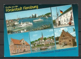 Deutschland Ansichtskarte FLENSBURG 1994 Gesendet, Mit Briefmarke - Flensburg